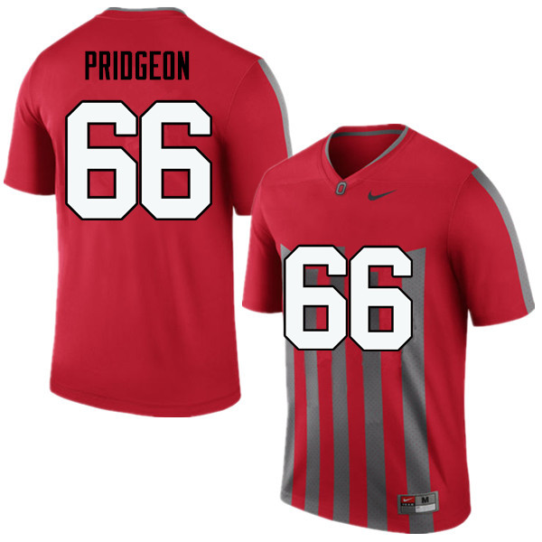 Men Ohio State Buckeyes #66 Malcolm Pridgeon College Football Jerseys Game-Throwback